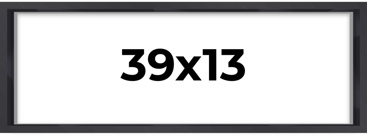 Panoramic Shadow Box 3/4" Depth Black Picture Frame - UV Acrylic, Backing, Hanging Hardware